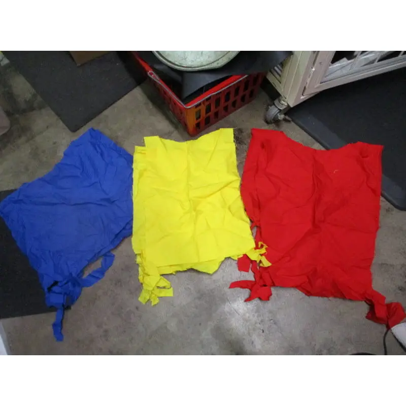 Used Homemade Soccer Pinnies / 2 Blue / 2 Red / 3 Yellow