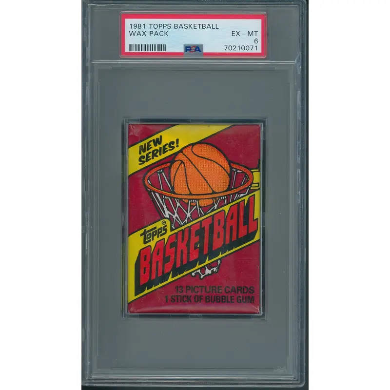 1981 1981/82 Topps Basketball Unopened Wax Pack PSA 6