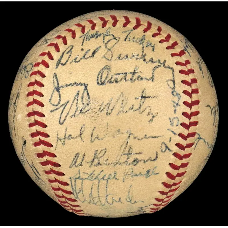 The Finest 1948 Cleveland Indians World Series Champs Team Signed Baseball JSA