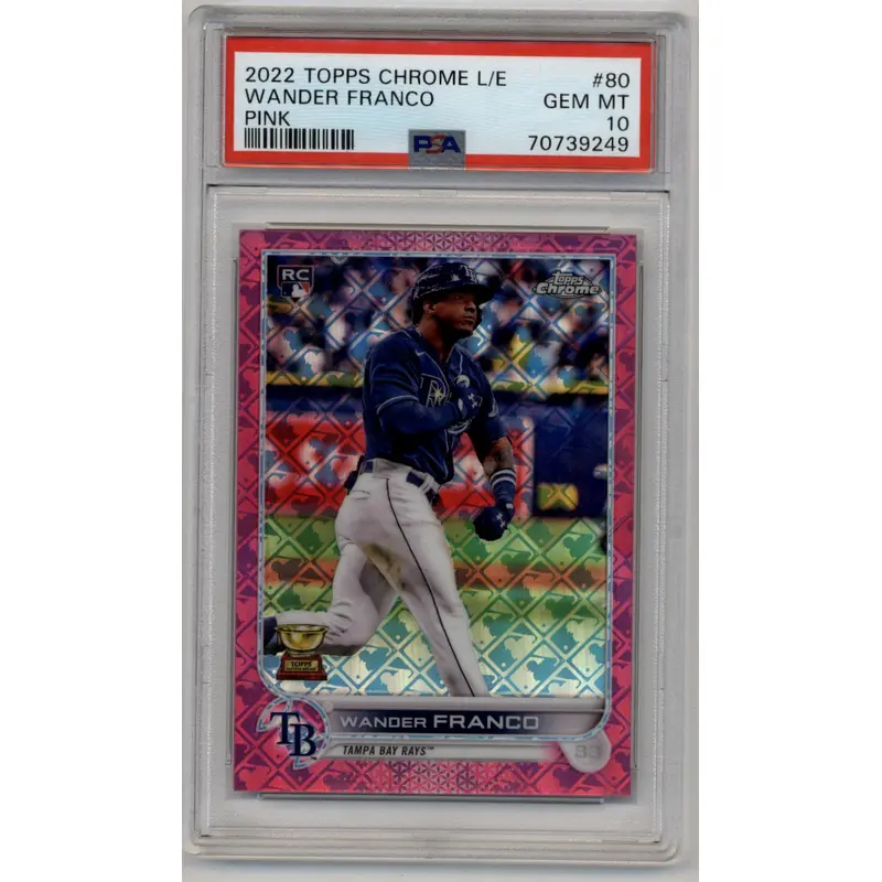 Wander Franco 2022 Topps Chrome Lite Pink #80 080/199 PSA 10 Gem Mint