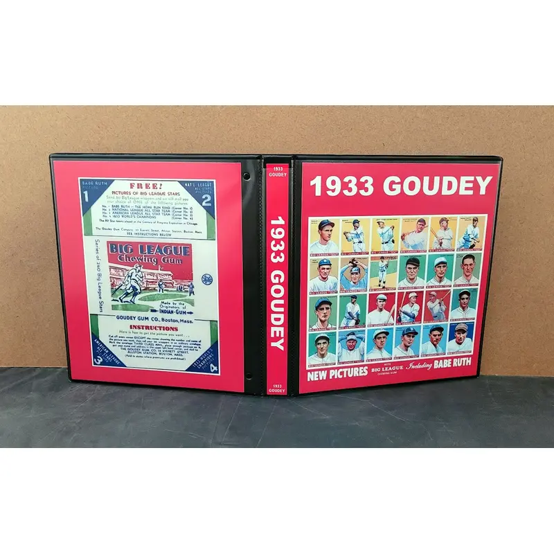 1933 Goudey Baseball Cards Custom Made Album Binder 3 Sizes - 3436