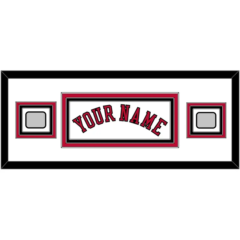 Chicago Name & 2 Champions Patches - Home White (1986-2017) - Triple Mat 2