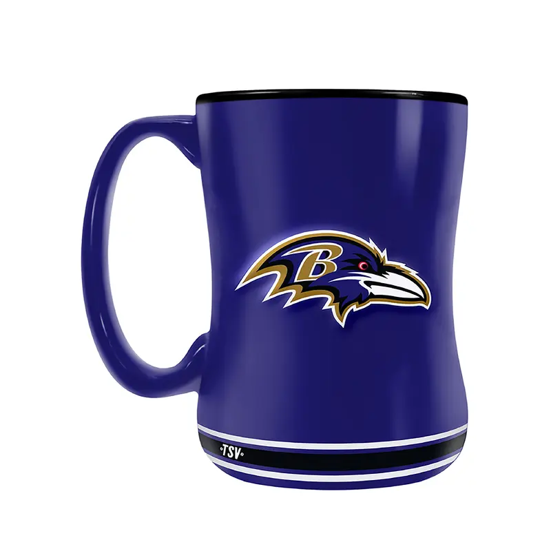 NFL Baltimore Ravens Team Crest Sculpted Mug (14 oz)