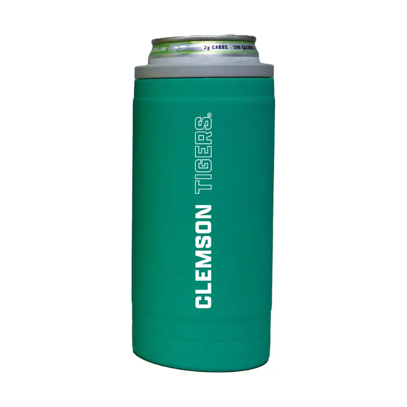 Clemson 12oz Optic Stacked Soft Touch Slim Coolie