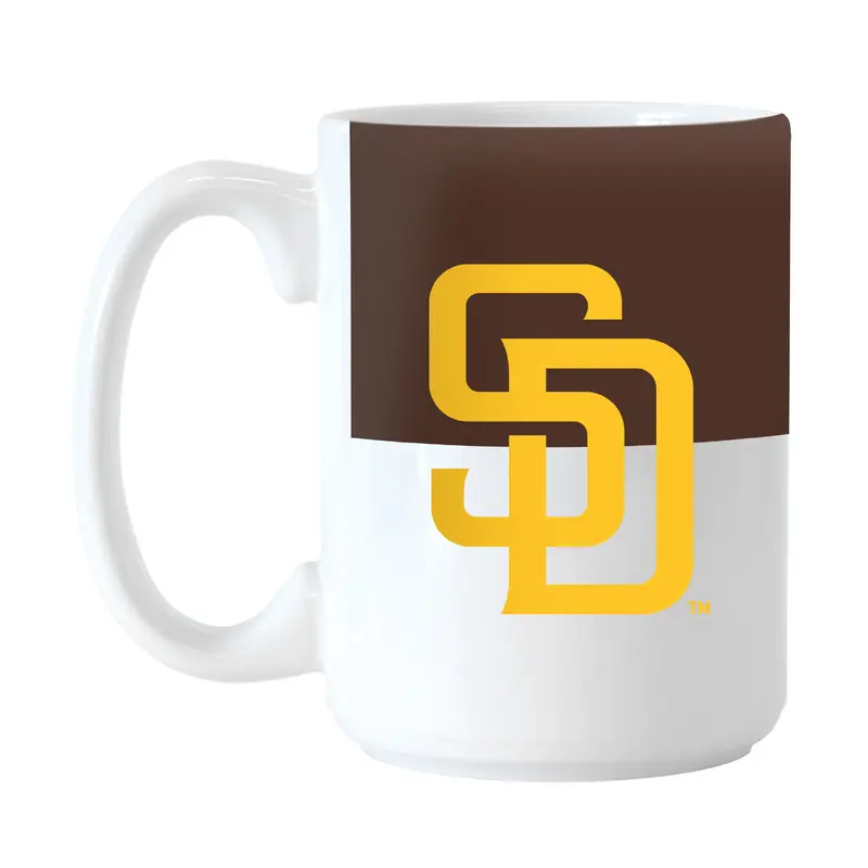 San Diego Padres  Color Block 15 oz Sublimated Mug