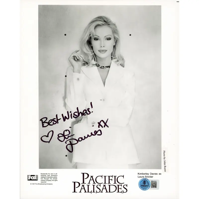 Kimberley Davies Pacific Palisades "Best Wishes!" Signed 8x10 Photo BAS #BR41016