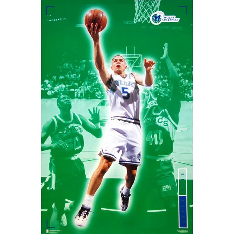 Jason Kidd "Rookie Action" Dallas Mavericks NBA Basketball Poster - Costacos 1995
