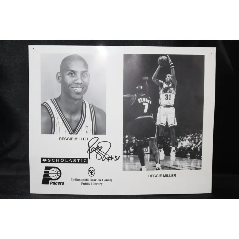 Reggie Miller Autographed Indiana Pacers Photo