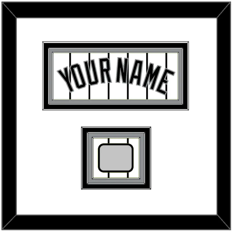 Chicago Name & World Series Jersey Patch - Home White Pinstripes - Triple Mat 1