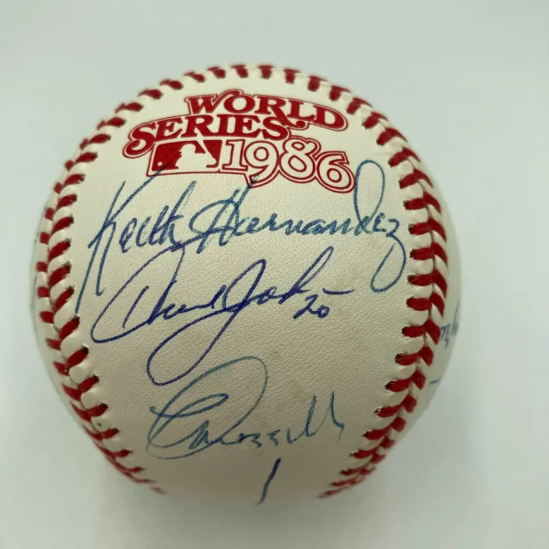 1986 New York Mets World Series Champs Team Signed World Series Baseball JSA
