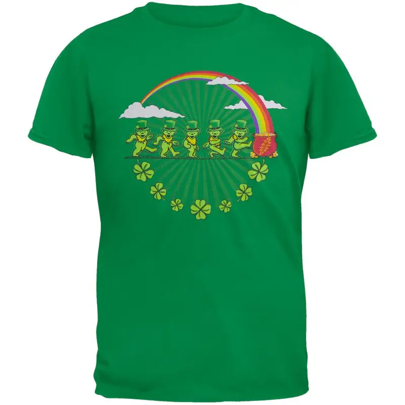 Grateful Dead - Leprechaun Bears Kelly Green Youth T-Shirt