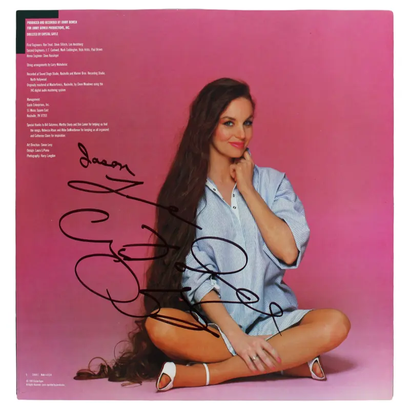 Crystal Gale "Jason, Love" Authentic Signed Album Sleeve BAS #BG90689