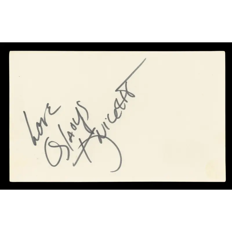 Gladys Knight "Love" Authentic Signed 3x5 Index Card Autographed BAS #BL96644