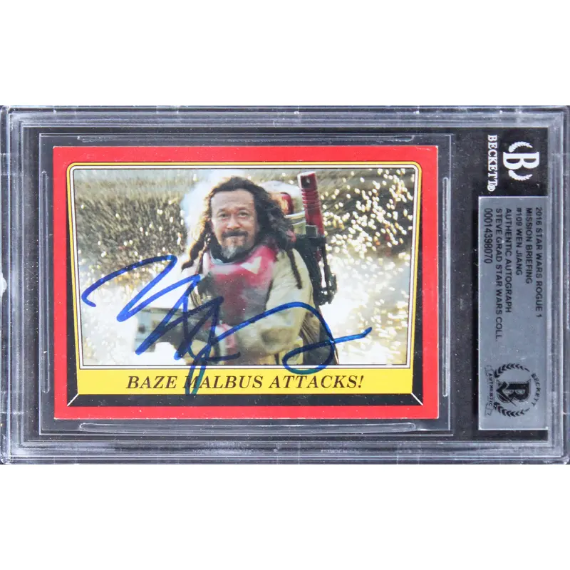 Wen Jiang Star Wars Signed 2016 Star Wars Rogue 1 MB #109 Card BAS Slabbed