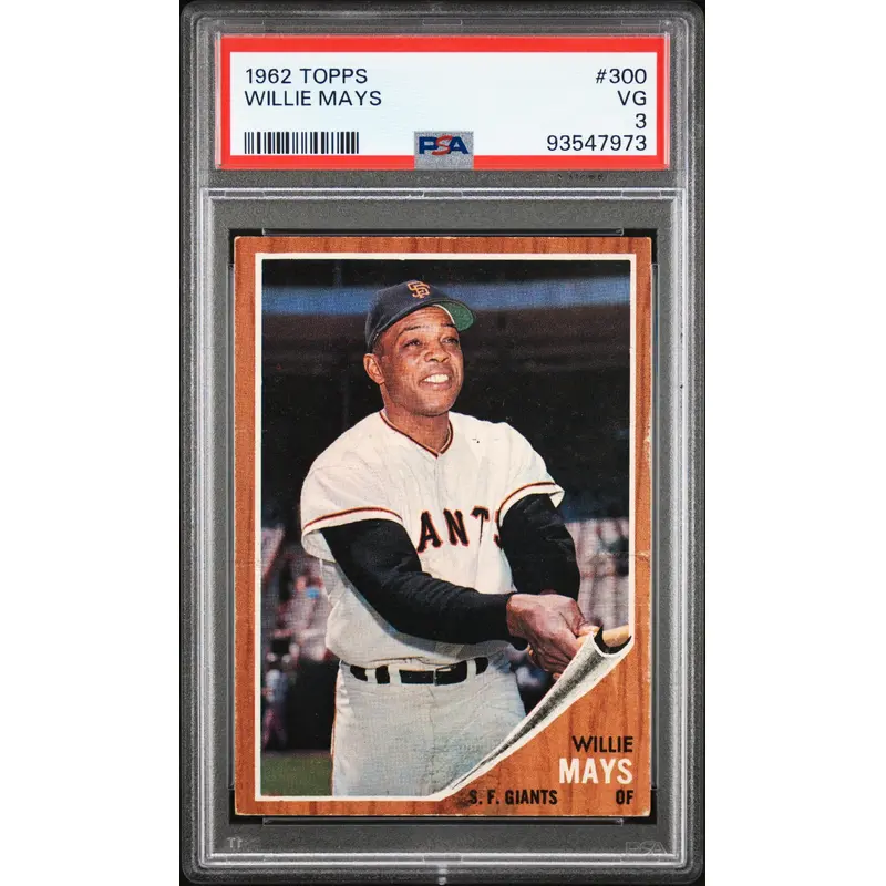 Willie Mays 1962 Topps #300 PSA 3 Very Good 7973
