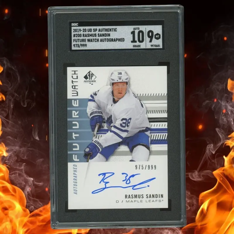 2019-20 SP Authentic RASMUS SANDIN Future Watch Auto /999 SGC 9 #200