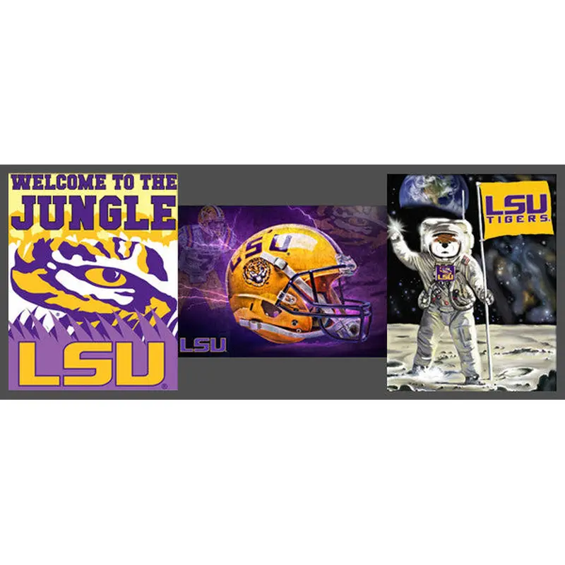 LSU Tigers "Football Spirit" 3-Poster Combo Set - Team Spirit Posters