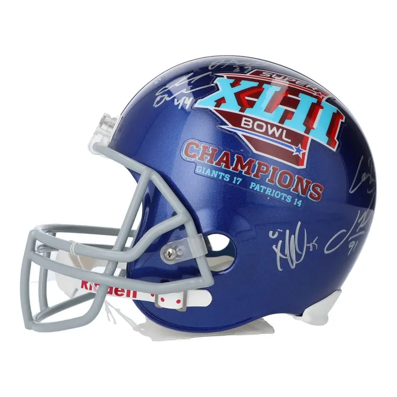 2007 New York Giants Super Bowl Champs Team Signed Full Size Helmet Steiner COA