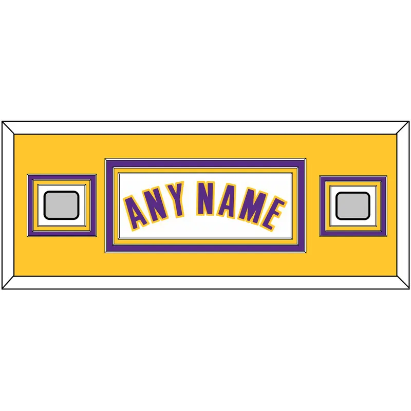 Los Angeles Name & 2 Trophy Patches - Alternate White (2002-2018) - Triple Mat 6