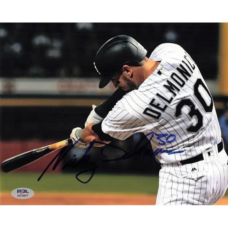 Nicky Delmonico signed 8x10 photo Chicago White Sox PSA/DNA Autographed