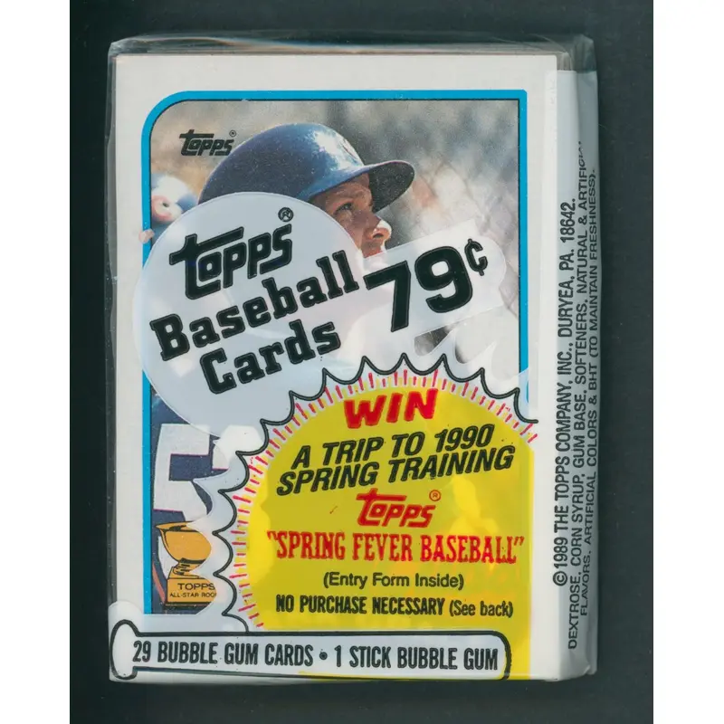 1989 Topps Baseball Unopened Cello Pack