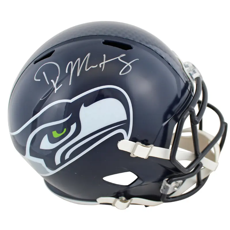 Seahawks DK Metcalf Authentic Signed Full Size Speed Rep Helmet BAS