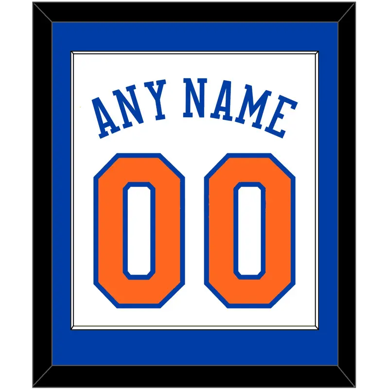 New York Name & Number - Home White - Single Mat 1