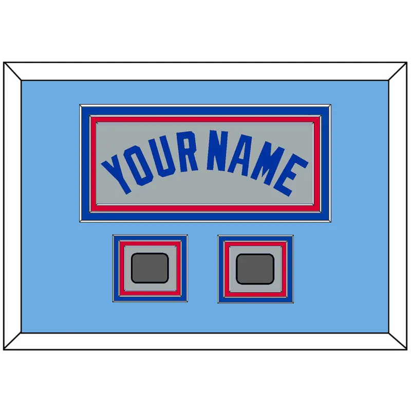 Toronto Name & 2 World Series Patches - Road Gray (1989-1996) - Triple Mat 7