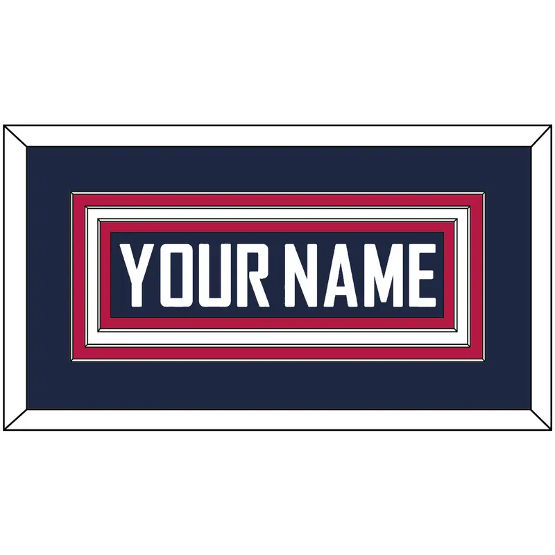 United States Mens Hockey Nameplate - 2010 Olympics Road Blue - Triple Mat 1
