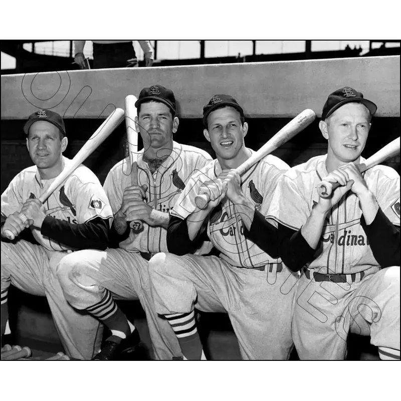1951 St. Louis Cardinals 8X10 Photo - Musial Slaughter Westlake Schoendienst - 2402