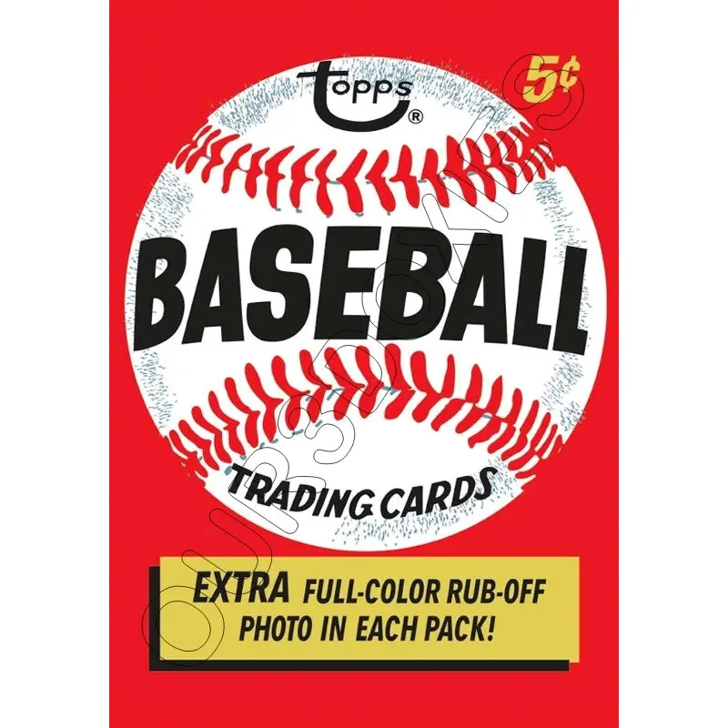 1966 Topps Baseball Wax Pack Wrapper Store Counter Advertising Standup Sign - 1017