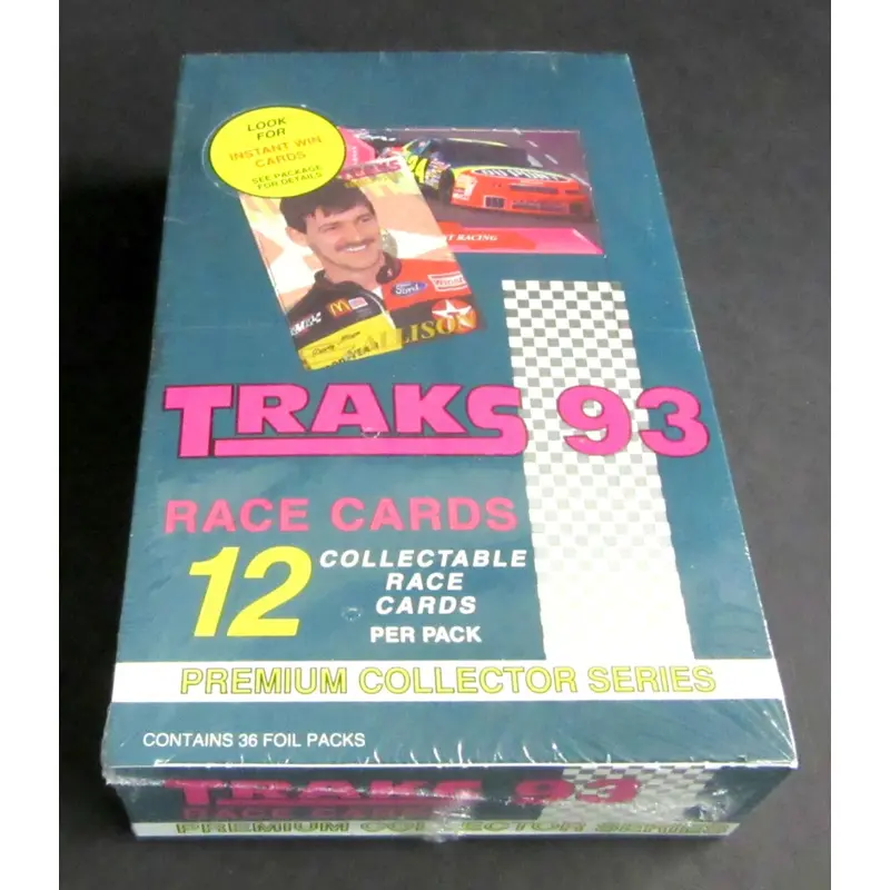 1993 Traks Racing Race Cards Box