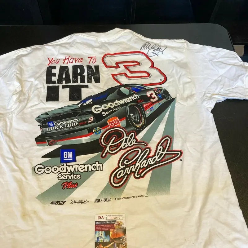 Dale Earnhardt Sr. Signed Autographed Nascar T-Shirt With JSA COA
