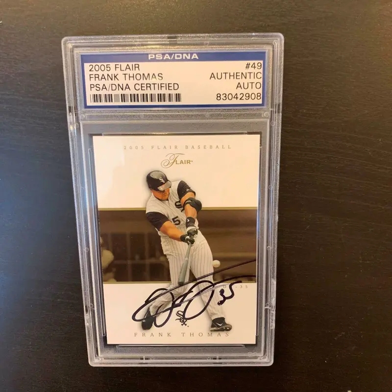 Frank Thomas Signed Autographed Baseball Card Chicago White Sox PSA DNA COA