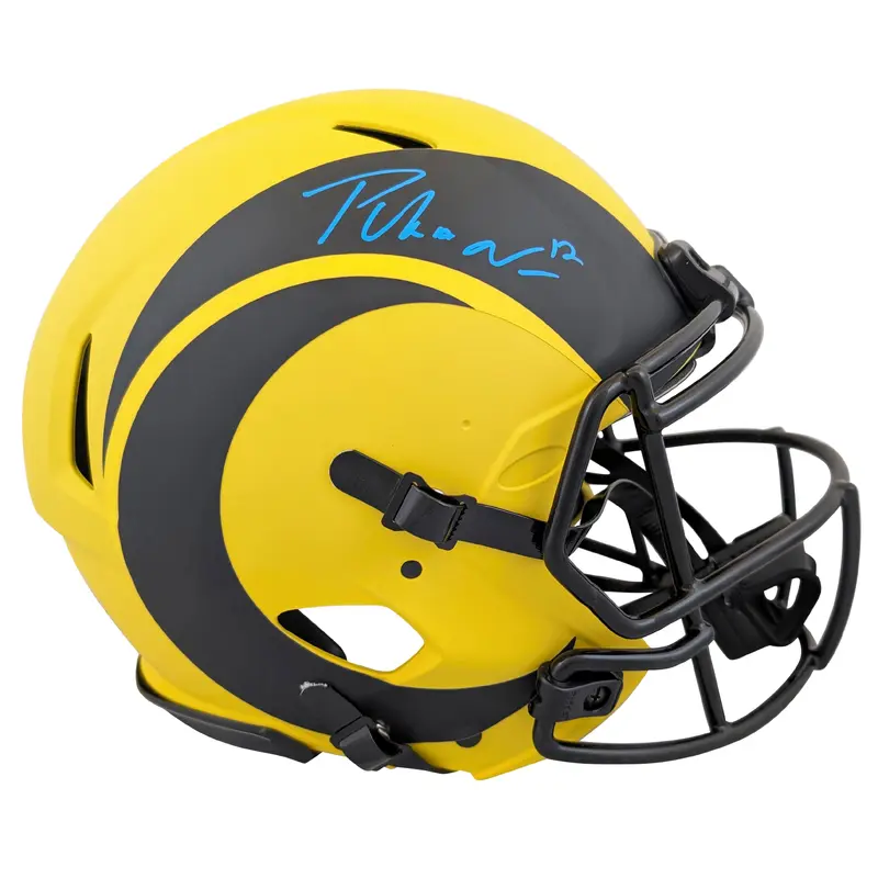 Rams Puka Nacua Authentic Signed Rave Full Size Speed Proline Helmet Fanatics