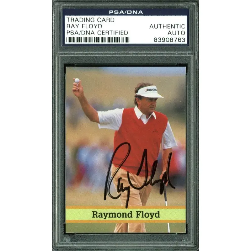 Ray Floyd Authentic Signed Card Fax Pax Golf #12 Autographed PSA/DNA Slabbed