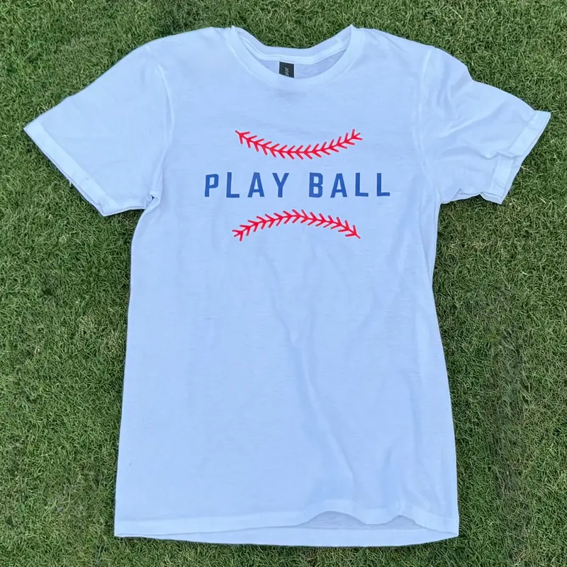 White Play Ball T-shirt
