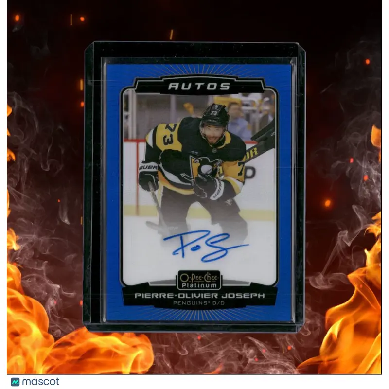 2022-23 O-Pee-Chee Platinum Pierre-Olivier Joseph Blue Rainbow Auto #BA-PJ