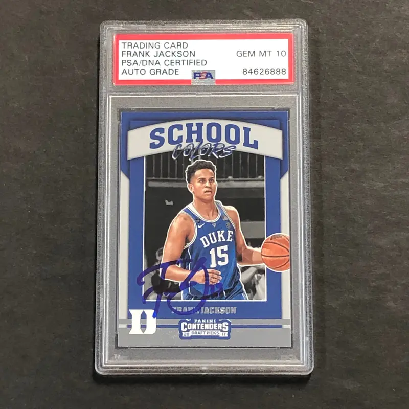 2017-18 Contenders Draft Picks #22 Frank Jackson Signed Card AUTO 10 PSA Slabbed Duke