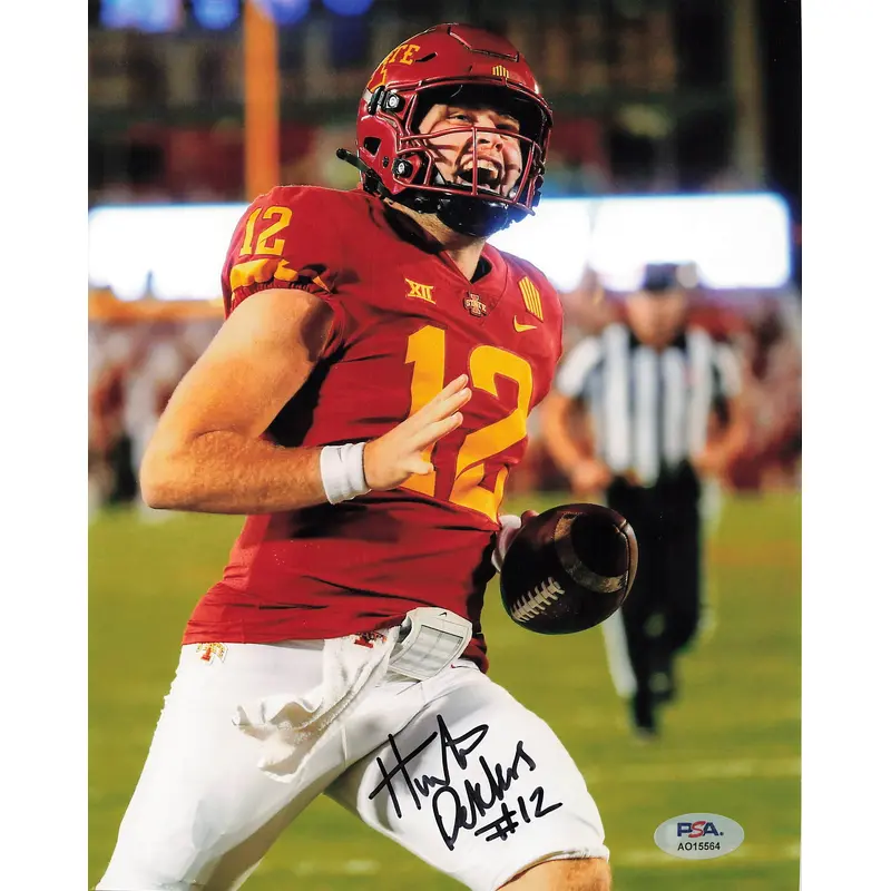 Hunter Dekkers signed 8x10 photo PSA/DNA Autographed Iowa State Football