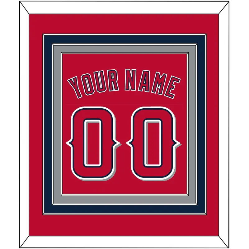 Los Angeles Name & Number - Alternate Red (2012-2020) - Triple Mat 2