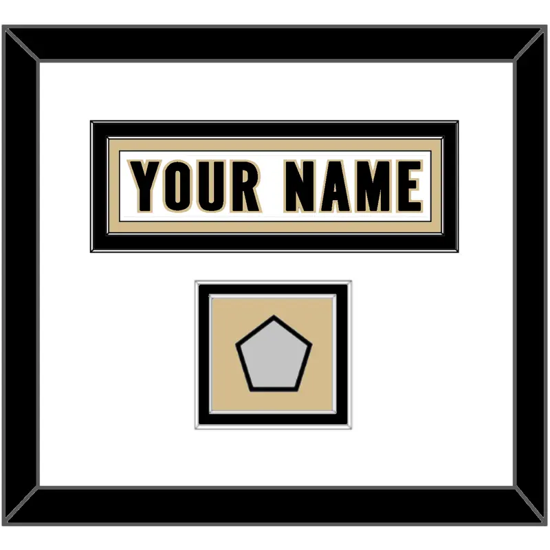 New Orleans Nameplate & Super Bowl XLIV Jersey Patch - Road White - Double Mat 1