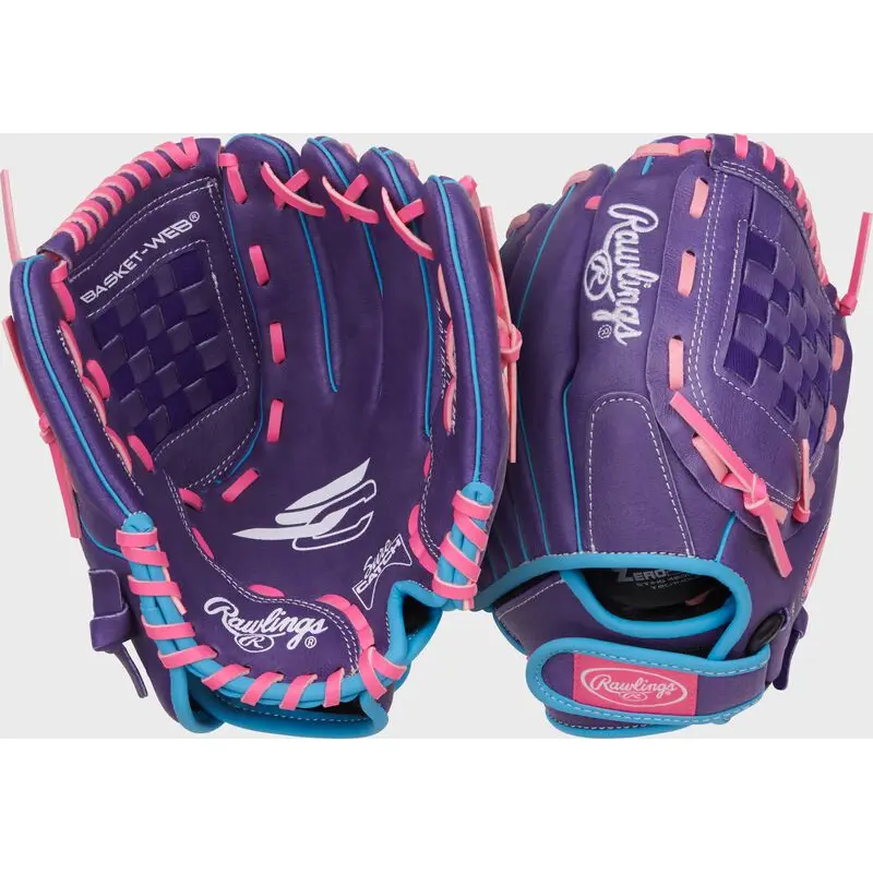 New Rawlings YOUTH Sure Catch 11" Glove - LHT - Purple/Pink