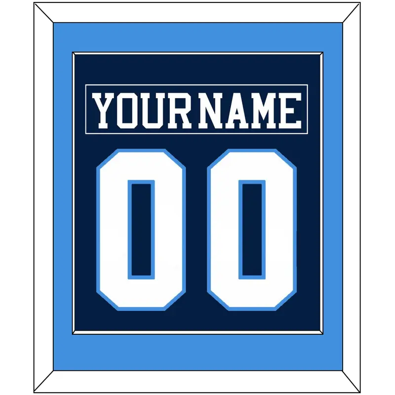 Pittsburgh Nameplate & Number (Back) Combined - Road Blue (1977-1980) - Single Mat 2