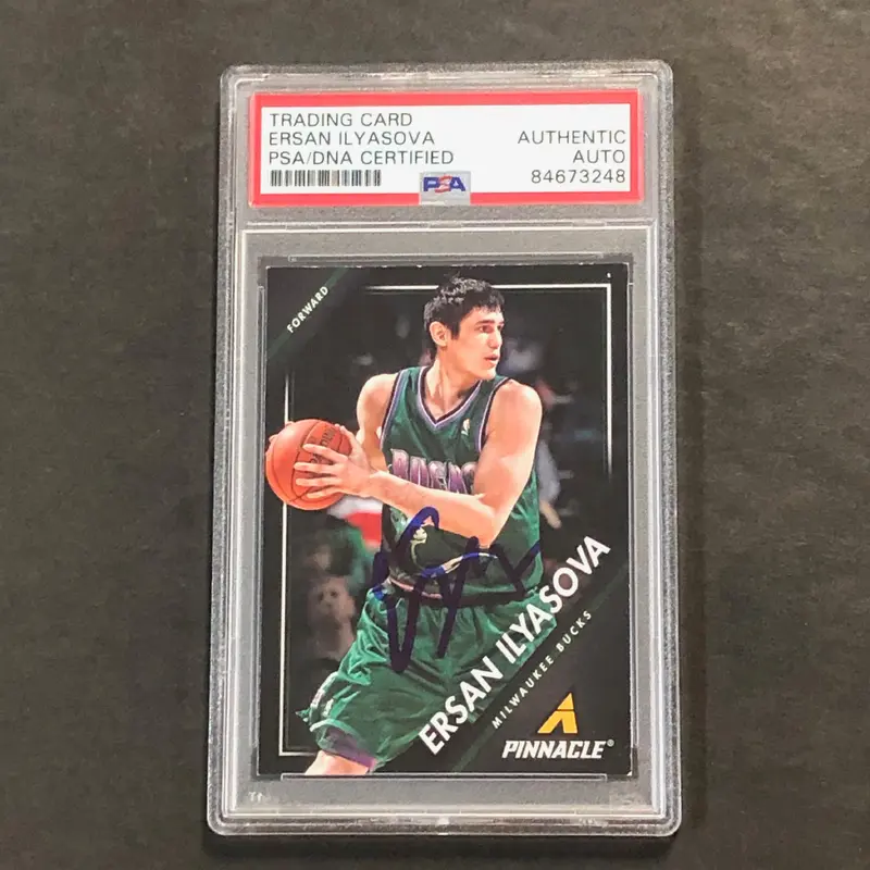 2013-14 Panini Pinnacle #184 Ersan Ilyasova Signed Card AUTO PSA Slabbed Bucks