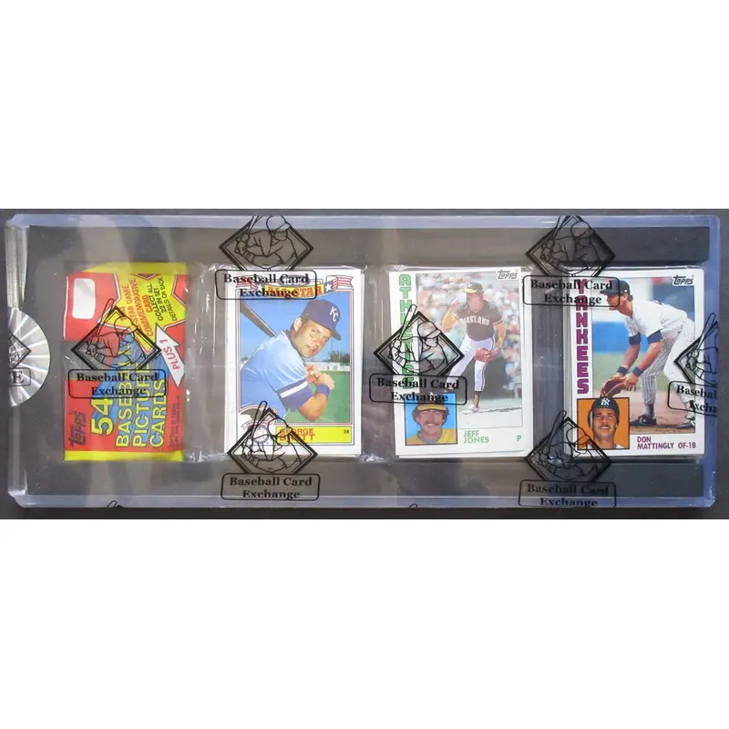 1984 Topps Baseball Unopened Rack Pack (BBCE) (Mattingly Top) (26121)