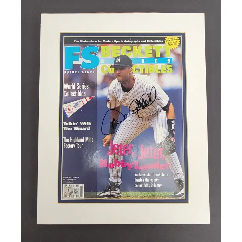 Derek Jeter Rookie Era Signed 1997 Beckett Magazine Beckett COA