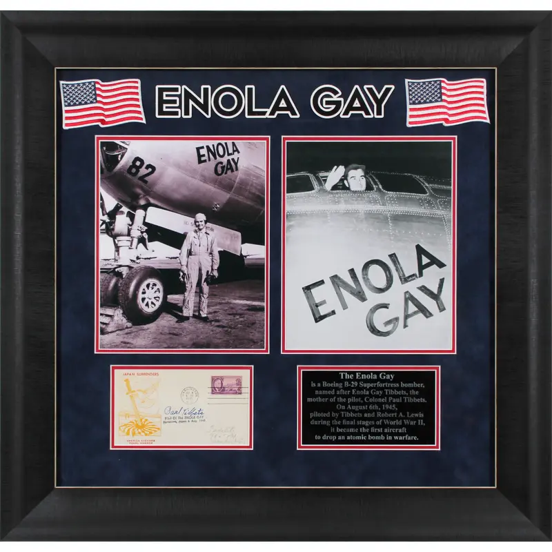 Paul Tibbets Authentic Signed & Framed 4x6.5 1945 First Day Cover BAS #AB76883