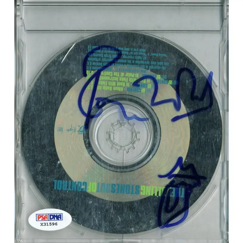 Ronnie Wood The Rolling Stones Signed Cd Case W/ Hand Drawn Sketch PSA #X31596