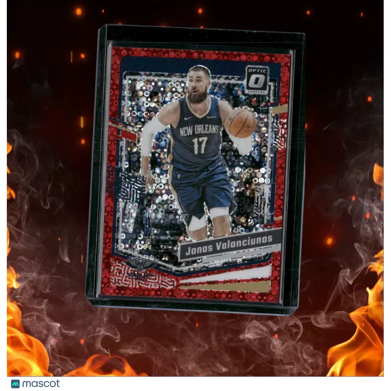 2023-24 Donruss Optic Jonas Valanciunas Red Fast Break Disco Prizm 23/75 #116